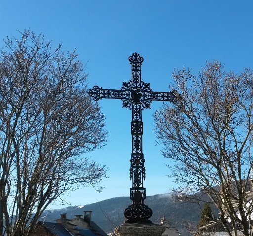 Cross on Autrans Village Square